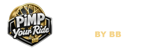 Pimp Your Ride by BB Partner Logo für Fahrzeugaufbereitung und Automotive Branding